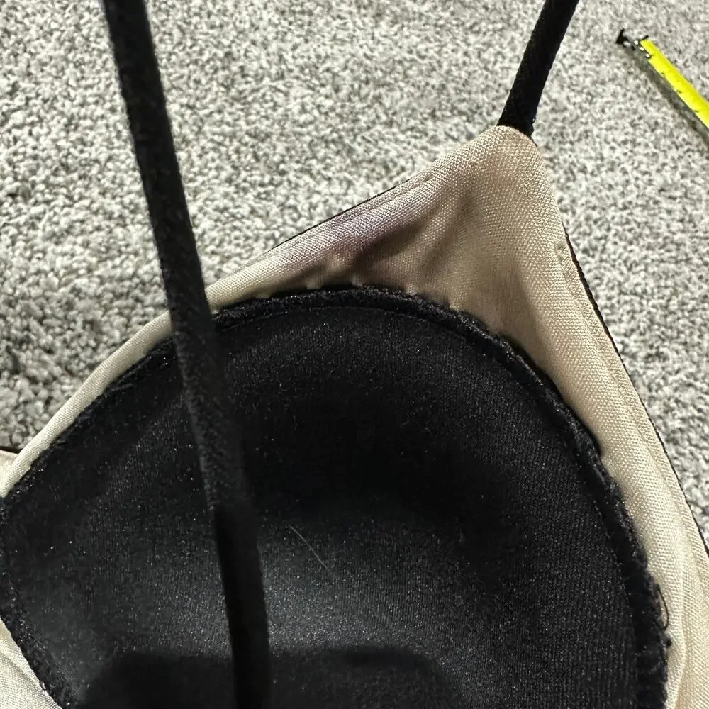 DAVID MEISTER Black Spaghetti Strap Padded Black Dress, Size 4 - Picture 7 of 11